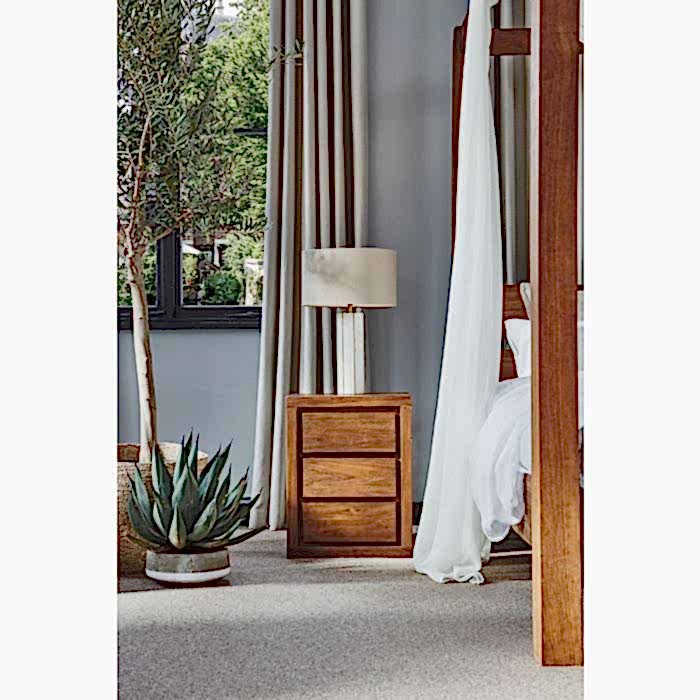 Hudson Bedside Chest 3 Drawer