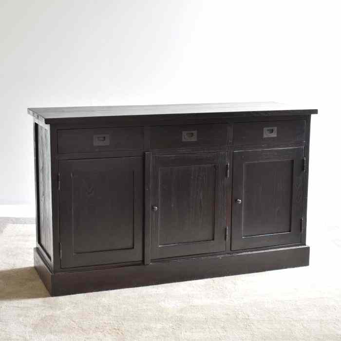 Lifestyle Peter Side Board with 3 Sections Dark Finish - OT