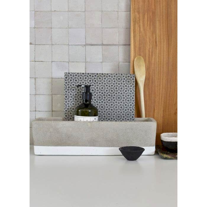 Rectangular Concrete Planter - White