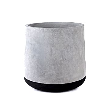 Concrete Floor Planter - Black