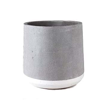 Concrete Floor Planter - White