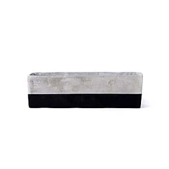Rectangular Concrete Planter - Black