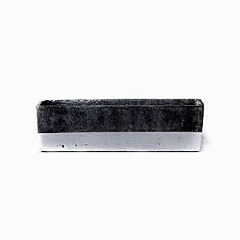 Rectangular Concrete Planter - White