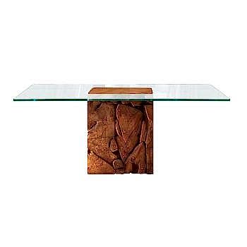Teak Root Glass Dining Table 