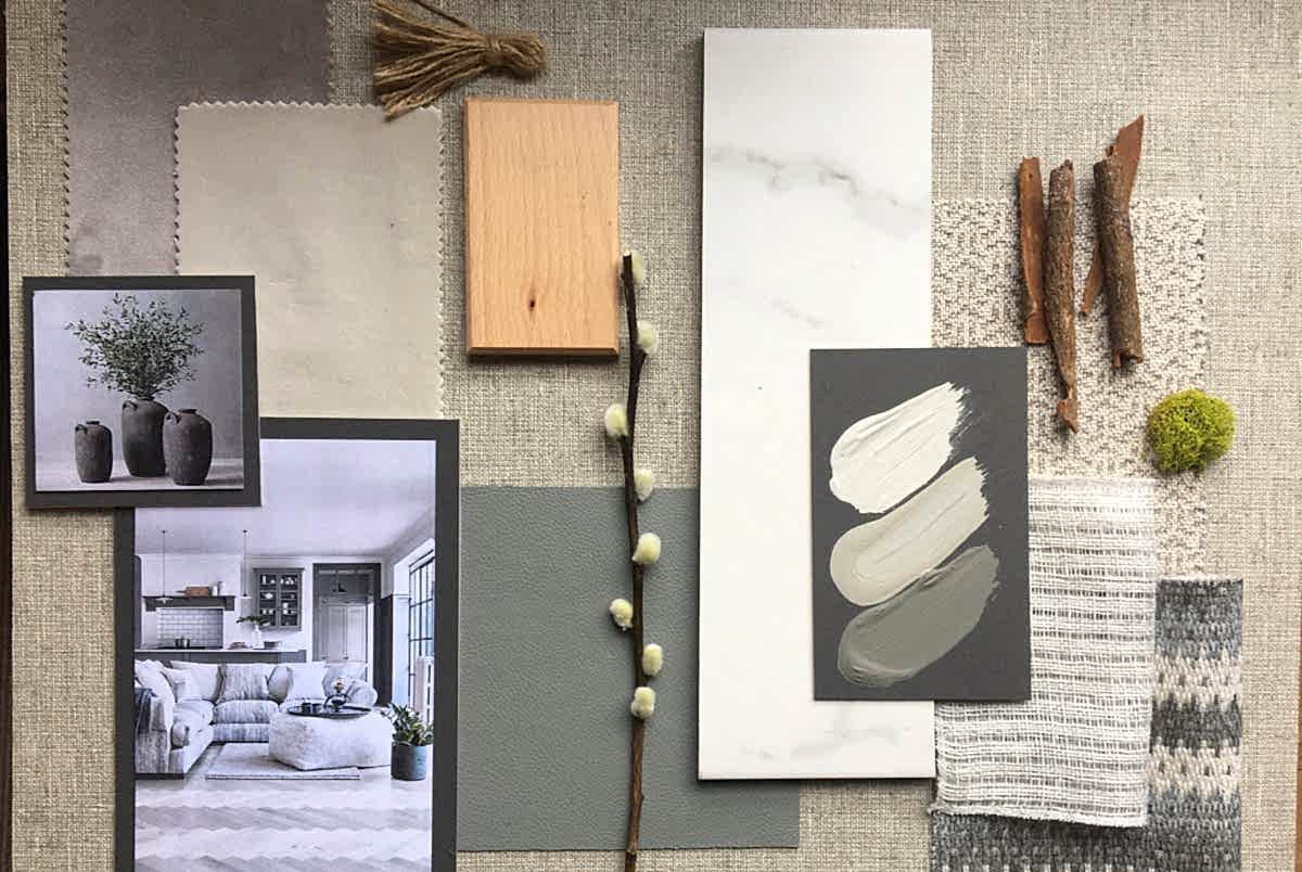 grey mood board