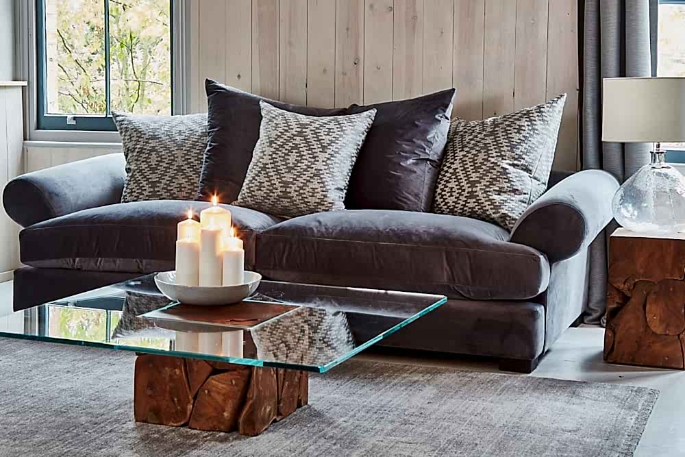 Lincoln Sofa curved lines soft textures valentines 