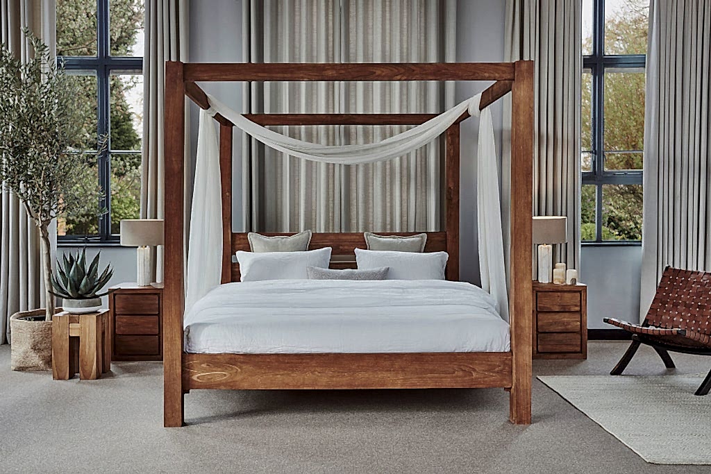 milbrook four poster bed teak bed