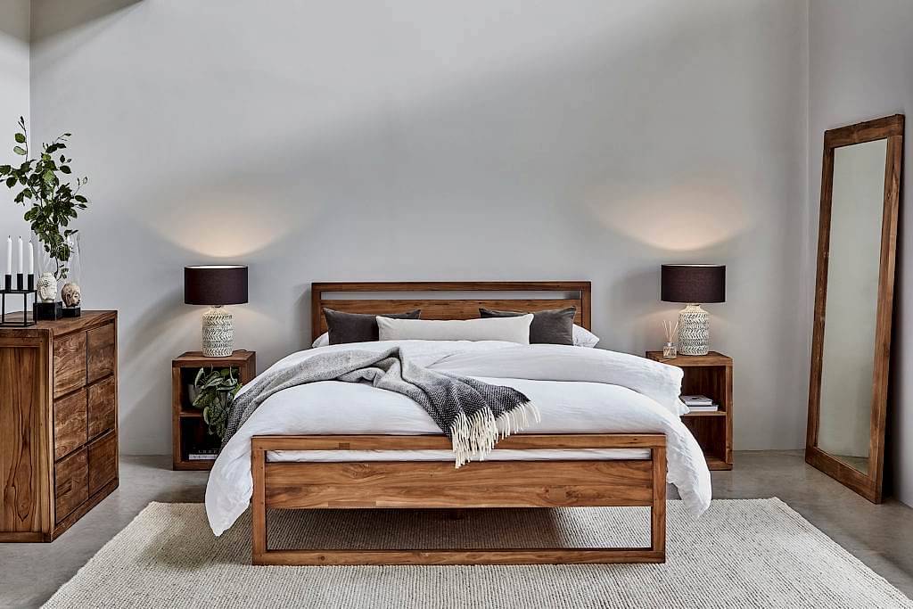 Hudson bed teak bed from raft furniture